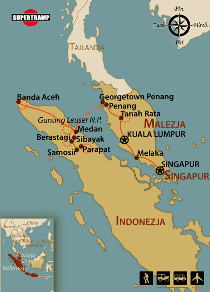 INDONEZJA (Sumatra) - MALEZJA - SINGAPUR